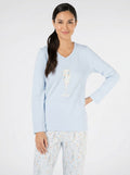 Charter Club Brushed Cotton Knit Pajama Top, Size Medium by Vanessa Jane