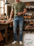Buffalo David Bitton Mens Driven Relaxed Straight Worn Denim, Size 34X34 by Vanessa Jane