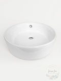 Eago EAGO 15.75-in White Round Counter Top Vessel Sink BA129 by Vanessa Jane