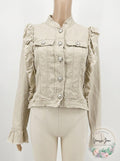 INC International Concepts I.N.C. Ruffled Linen Jacket, Size XS by Vanessa Jane