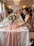 MDS Pack of 10 Wedding 12 x 108 Inch Satin Table Runner for Wedding Banquet Deco by Vanessa Jane