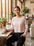 Material Girl Active Juniors Love Graphic Sweatshirt,Size Small/Pink by Vanessa Jane