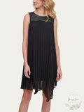 Dkny Mixed-Media Pleated Dress, Size XXS by Vanessa Jane