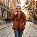 Style & Co Plus Size Faux-Shearling Moto Jacket, Size 0X by Vanessa Jane