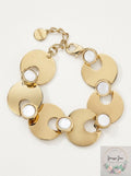 Alfani Gold-Tone and Stone Flex Bracelet, Size 7 1/4" by Vanessa Jane