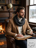 Steve Madden Mens Chunky Scarf, Grey, One Size by Vanessa Jane