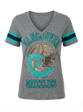 NBA Vancouver Grizzlies Adult Women G34Her Triple Play Tee, Small, Heather Grey by Vanessa Jane
