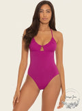 Becca by Rebecca Virtue Berry Color Code One-Piece Swimsuit, Us Large by Vanessa Jane