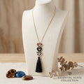 Inc Gold-Tone Resin Heart and Tassel Pendant Necklace, 30 + 3 Extender by Vanessa Jane