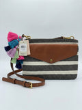 Fossil Stripe Small Crossbody MultiGold by Vanessa Jane