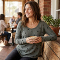 Lucky Brand Womens Slub Casual Long Sleeve Scoop Neck Top, Size XS by Vanessa Jane