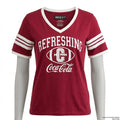 Freeze 24-7 Juniors Coca-Cola-Graphic Varsity T-Shirt, Burgundy, Size Medium by Vanessa Jane