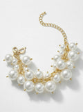 Thalia Sodi Gold-Tone Shaky Imitation Pearl Link Bracelet by Vanessa Jane