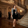 Jessica Howard Womens Velvet Party Dress with Jacket, Black/Silver, Size 6 by Vanessa Jane