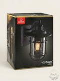 Globe 44308 Vintage Turner Wall Sconce, Natural, Black by Vanessa Jane
