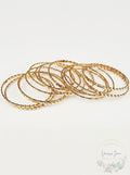 Style and Co Gold-Tone 15-PC. Set Woven and Textured Bangle Bracelets by Vanessa Jane