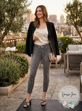 Sts Blue Ellie Snake-Print Skinny Ankle Jeans,Size 26 by Vanessa Jane