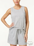 Nautica Striped Pajama Tank Top - Gray, Size XL by Vanessa Jane