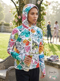 Nike Womens Dry Printed Hooded Training Jacket, Size Medium by Vanessa Jane