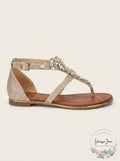 G by Guess Womens Deers Fabric Split Toe Casual Ankle Strap, Gold, Size 6.0 by Vanessa Jane