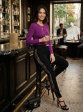 Thalia Sodi Lace-Trim Leggings, Size Small by Vanessa Jane