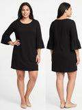 City Chic Womens Plus Flirty Flute Bell Sleeves Cocktail Shift Dress, SZ L/20 by Vanessa Jane