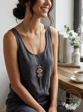 Thalia Sodi Silver-Tone Pave Lip and Chain Tassel 32 Pendant Necklace by Vanessa Jane