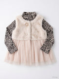 First Impressions Baby Girls 2-Pc. Faux-Fur Vest, Tulle-Hem Tunic, Size 24M by Vanessa Jane