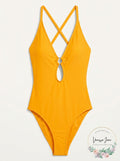 Bar Iii Like It or Knot Ribbed One-Piece Swimsuit, Size Small by Vanessa Jane