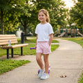 Puma Big Girls French Terry Pull-on Shorts - Pink Small/7 by Vanessa Jane