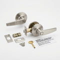 Kwikset Winston Privacy Door Lever Set with Round Rose from the SafeLock Series by Vanessa Jane