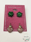 Holiday Lane Gold-Tone 2-Pc. Set Pave Stud and Drop Earrings by Vanessa Jane