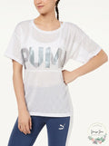 PUMA Women's Big Cat Drapey Tee, White, Size Small by Vanessa Jane