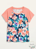 Ideology Little Girls Floral-Print Rash Guard Swimsuit Top, Size 6 by Vanessa Jane