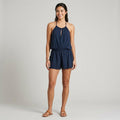 Roxy Women's Extratropical Halter Romper, Dress Blue, XS by Vanessa Jane