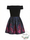 Xscape Womens Off-the Shoulder Fit and Flare Cocktail Dress, Size 2 by Vanessa Jane
