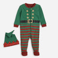 Petit Lem Boys Elf Sleeper Pajama and Hat Knit Christmas One Piece 12 Months 1yr by Vanessa Jane