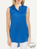 Vince Camuto Sleeveless Rumple Henley Tunic, Size Small by Vanessa Jane