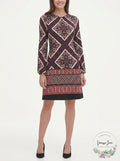 Tommy Hilfiger Long Sleeve Bleeker Patchwork Jersey Dress, Size 10 by Vanessa Jane