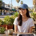 August Hats Womens LA Baseball Cap Denim Chambray, One size by Vanessa Jane