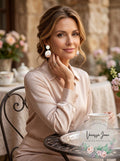 Charter Club Imitation Pearl and Stone Drop Earrings by Vanessa Jane