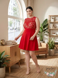Love Squared Womens Plus Lace Textured Party Dress, Size 3X by Vanessa Jane