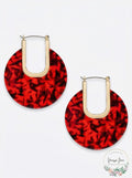 Inc Large Gold-Tone Resin Hoop Earrings by Vanessa Jane