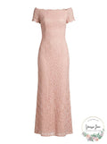Adrianna Papell Off-the-Shoulder Lace Gown, Size 2 by Vanessa Jane
