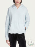 Dkny Sport French Terry Velvet-Tie Hoodie, Surreal, Size Small by Vanessa Jane