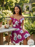 City Studios Juniors Off-the-Shoulder Floral-Print Dress, Size 7 by Vanessa Jane