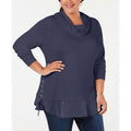 Belle by Belldini Womens Plus Lace-up Cowl Neck Sweater, Size 2X by Vanessa Jane