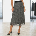 Alfani Pleated Metallic MIDI Skirt, Size XXL by Vanessa Jane