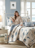 Madison Park Nantucket Coastal Quilted Coverlet Set, King, Blue by Vanessa Jane