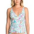 Vera Bradley Womens Emily Tankini Top, Bright Superbloom Sketch, Size XL by Vanessa Jane